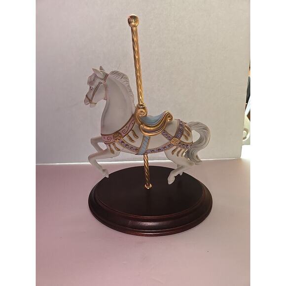 1987 The Franklin Mint Carrousel Magic Horse Figurine By Lynn Lupetti - Picture 1 of 16